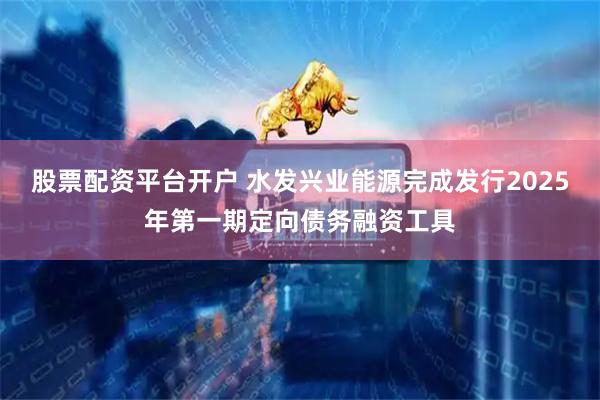 股票配资平台开户 水发兴业能源完成发行2025年第一期定向债务融资工具