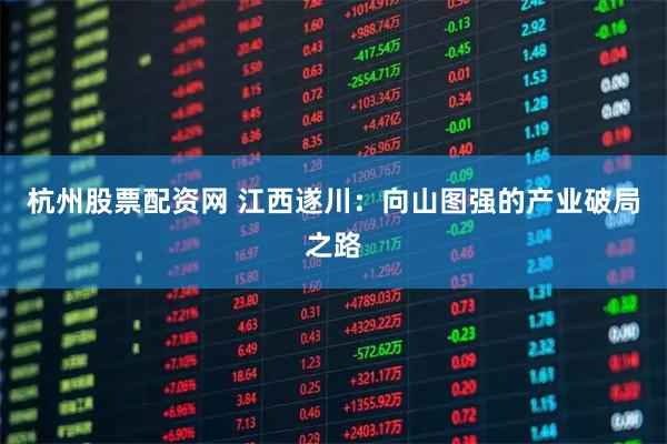 杭州股票配资网 江西遂川：向山图强的产业破局之路